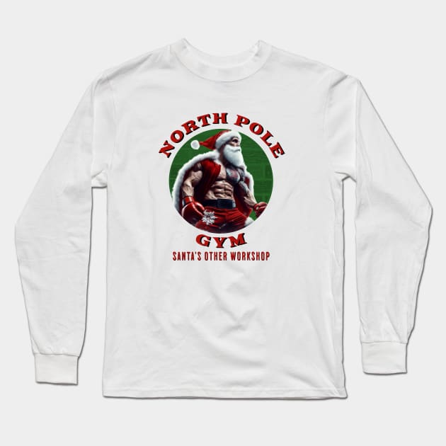 North Pole Gym: Santa's Other Workshop Long Sleeve T-Shirt by MilesNovelTs